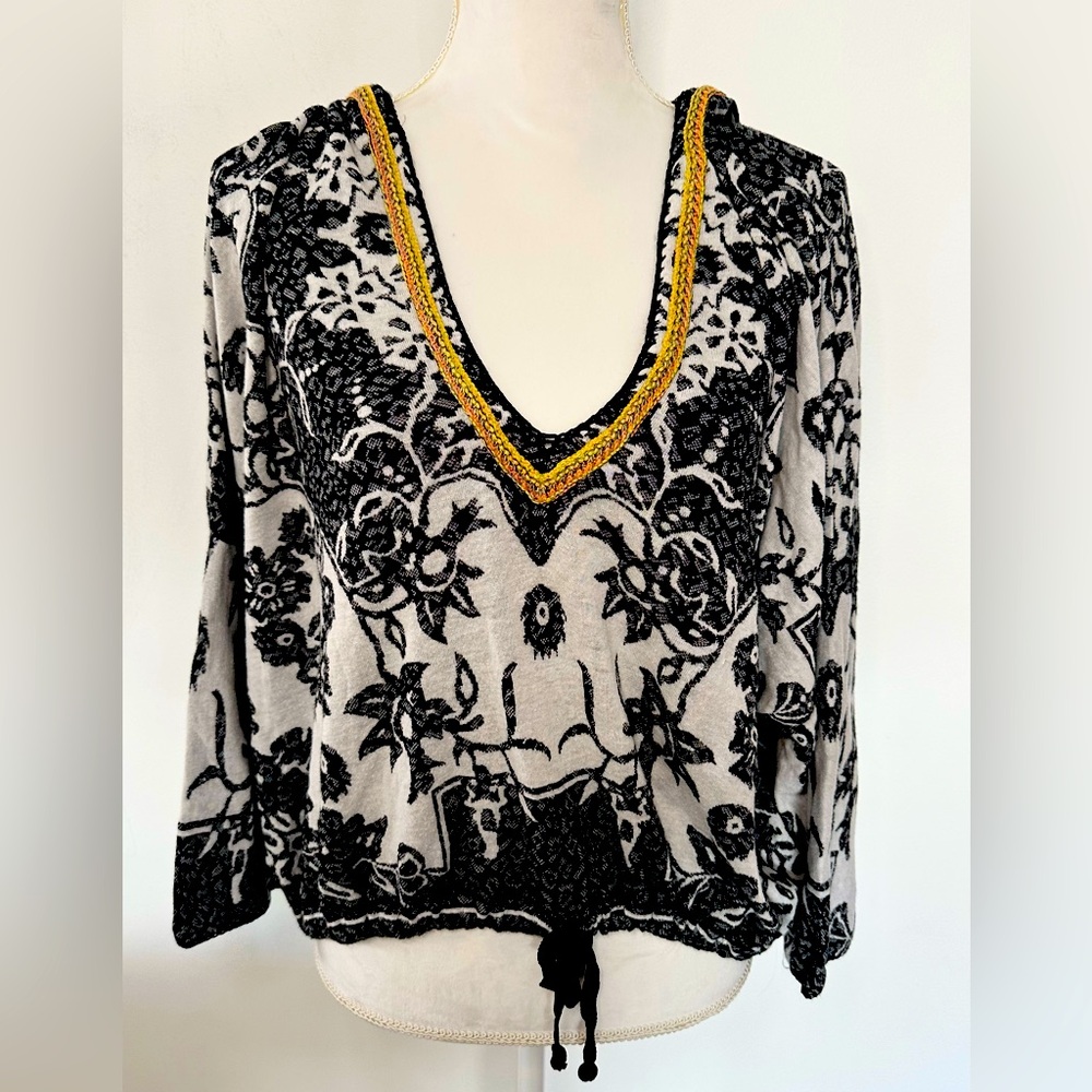 Free People Floral Hoodie